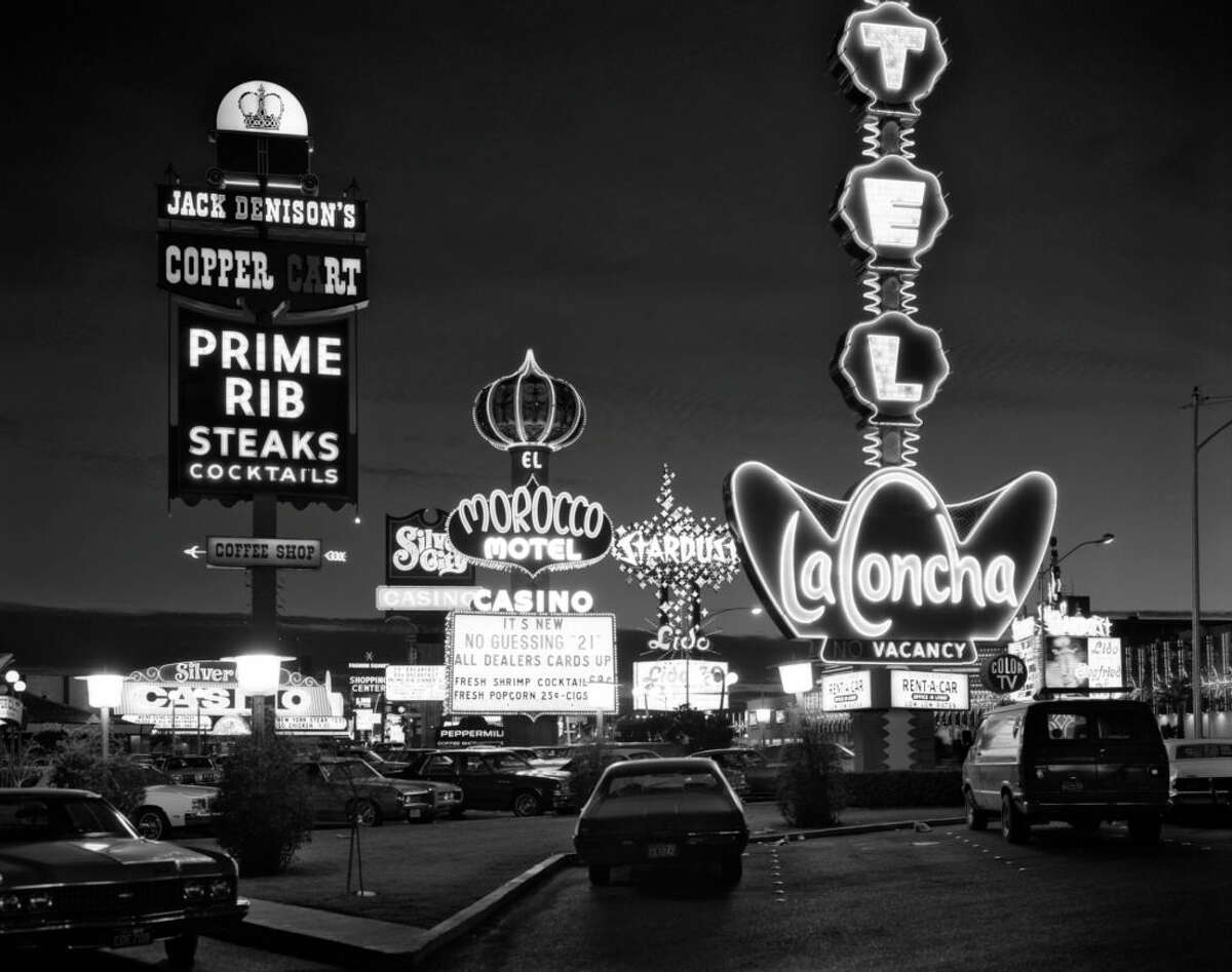 El Morocco, La Concha and The Stardust along the Las Vegas Strip in the 1980s.