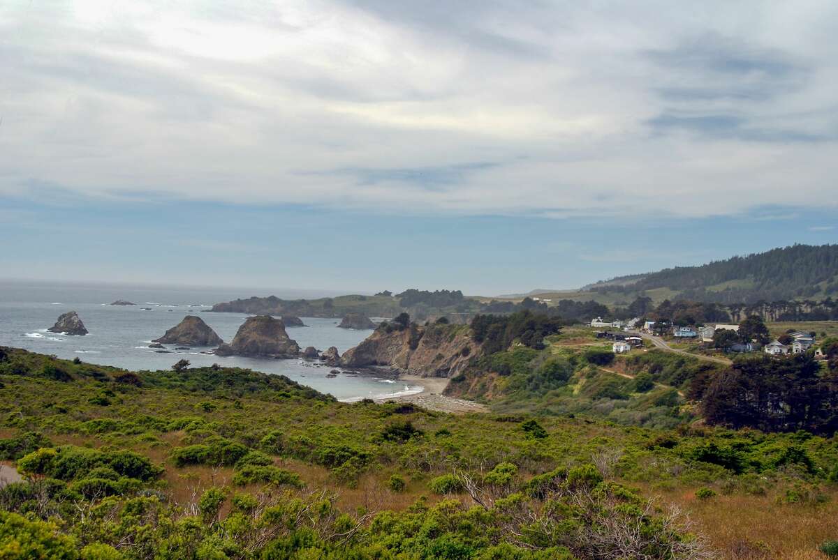The small community of Elk, California sits on the cliffs above the Pacific Ocean.