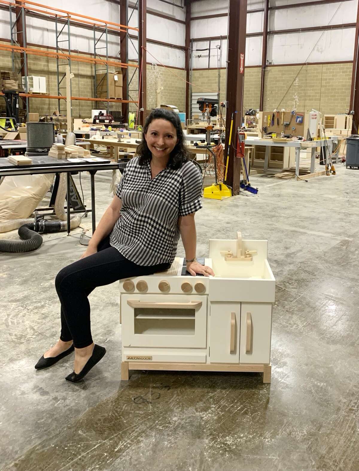 Shari Raymond founder of Milton & Goose, the toy manufacturer that relocated its operations from Lancaster, Pennsylvania to Monroe, Connecticut.