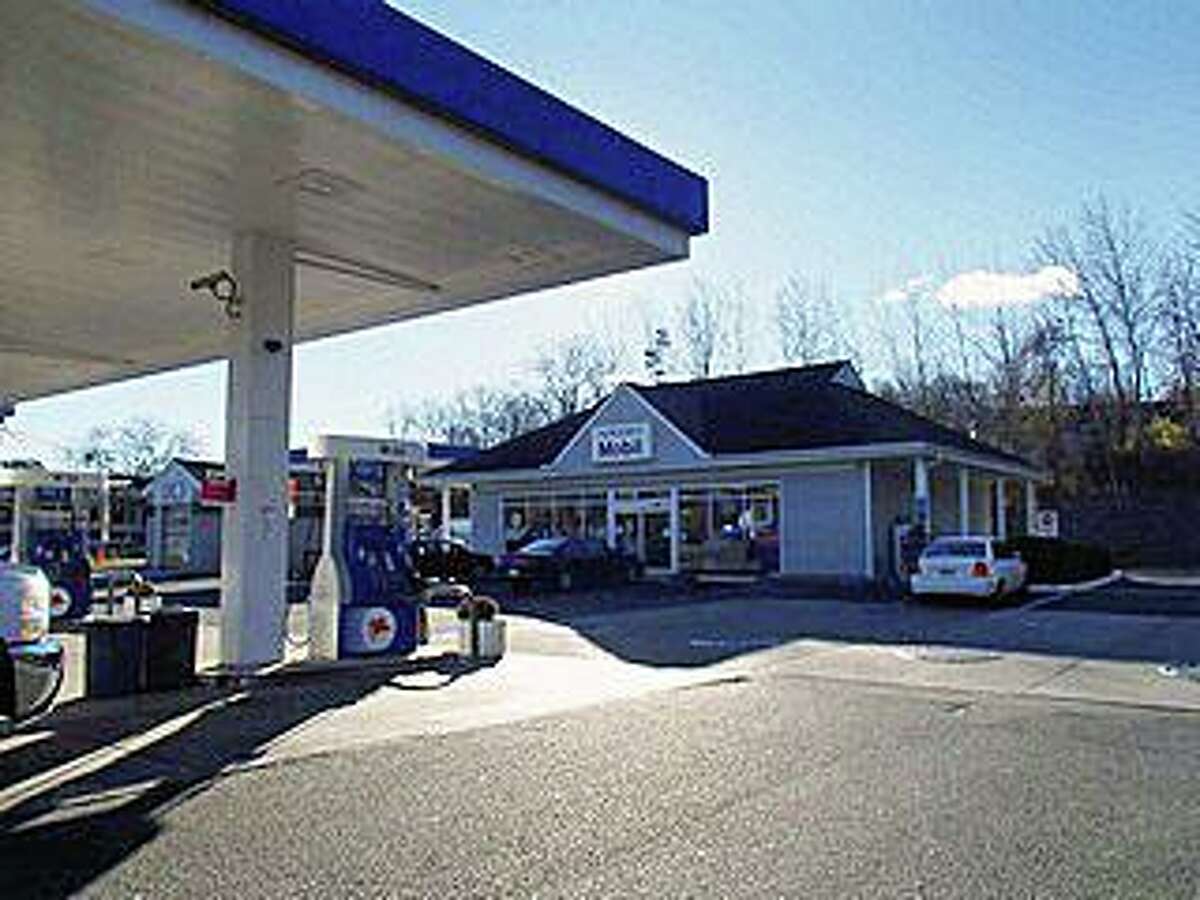 The location of a Mobile service station near Interstate 84’s Exit 10 where Newtown denied a request for a Dunkin’ Donuts drive-thru.