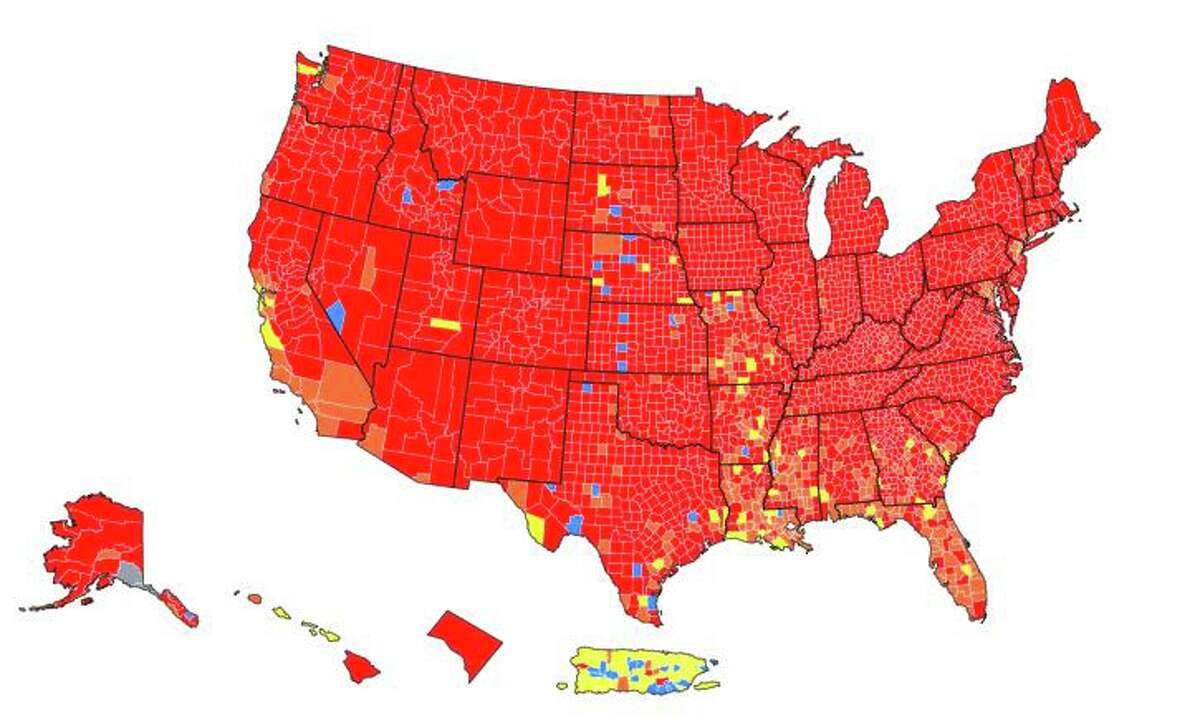 How the Bay Area stands apart on the CDC’s latest COVID transmission map