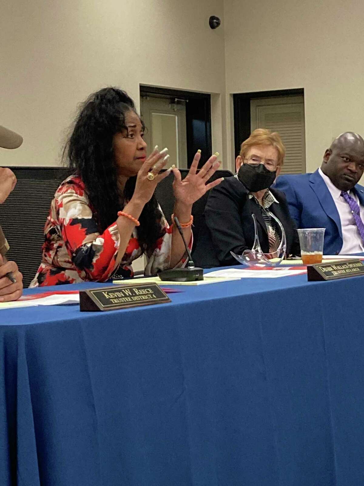 Denise Wallace-Spooner, trustee at large, shares her concerns and ideas with Beaumont city council.