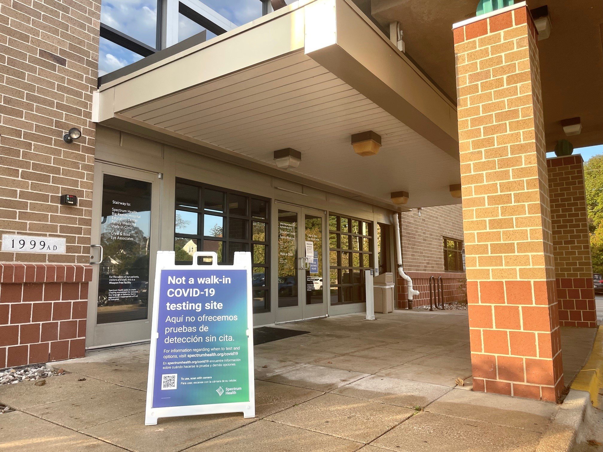 Spectrum Health Big Rapids walkin clinic to cease COVID19 testing