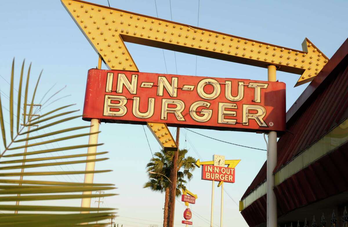 File photo: In-N-Out Burger signs fill the skyline on Tuesday, June 8, 2010, in California.