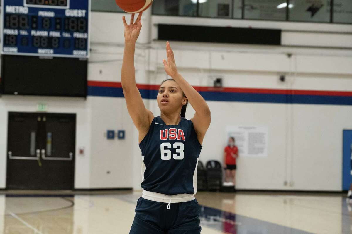 Incoming UConn women’s basketball freshman Azzi Fudd participated in the USA Basketball U19 World Cup trials in Denver from May 14-16, 2021.
