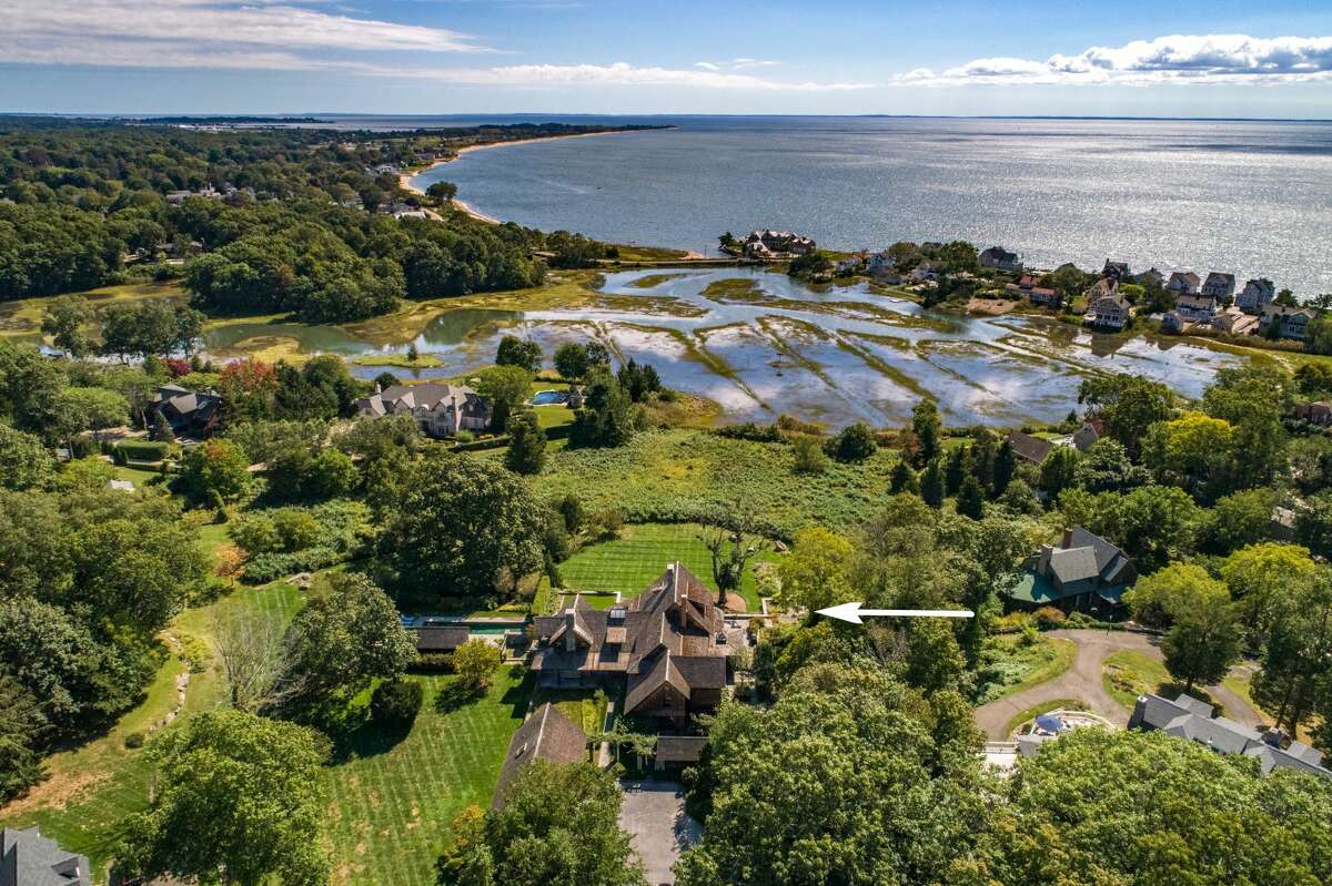 The home on 63 East Wharf Road in Madison, Conn. sits on 6 acres of land with views of Salt Meadow Park and Long Island Sound. 