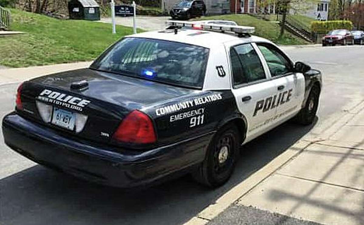 Police officials said officers were dispatched to the area of 900 North Main Street in Waterbury, Conn., for a reported shooting Thursday, Oct. 21, 2021.