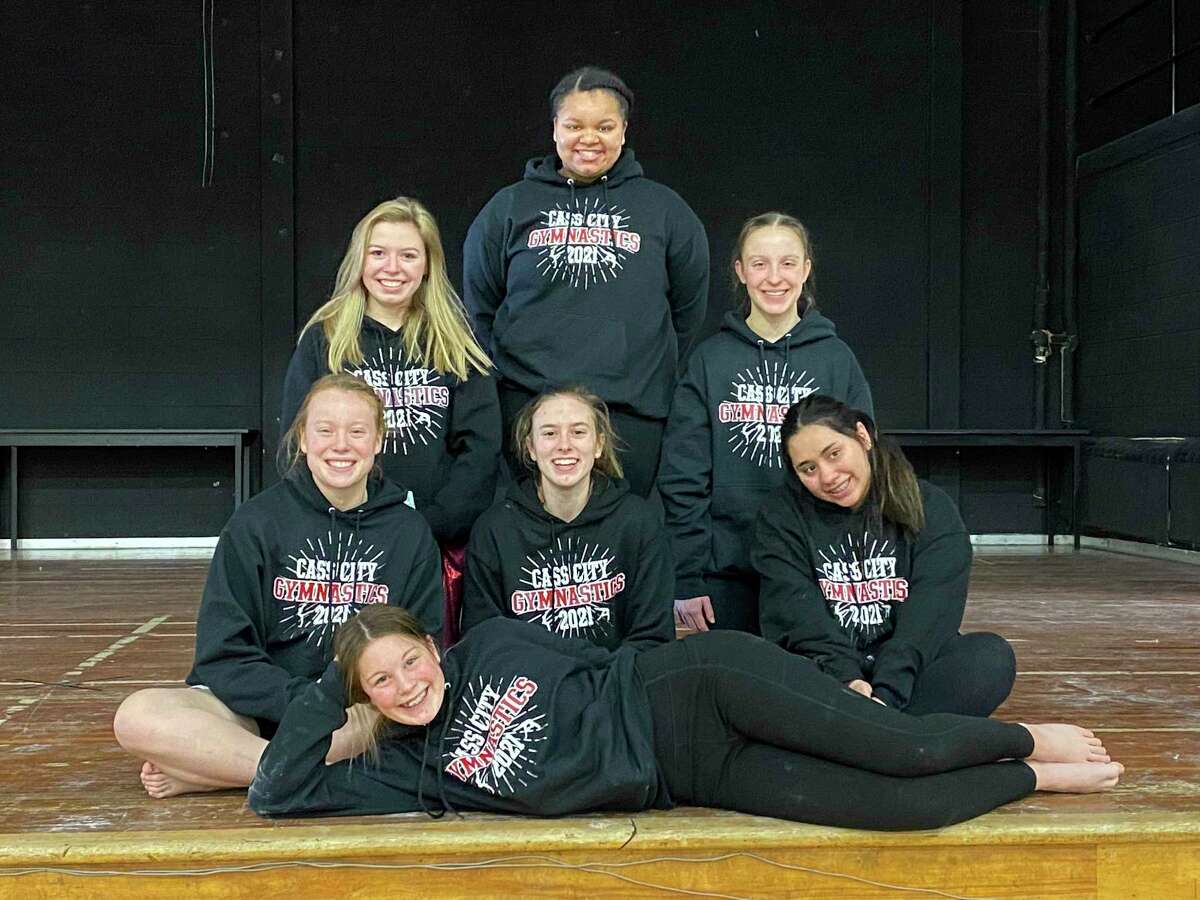 Cass City's girls gymnastics team from last year, which coach Kathy Bouverette acknowledged had a small number due to COVID. Cass City will co-op with Huron County schools for their gymnastics team again this year, with Bouverette hoping more girls take part. (Courtesy Photo)