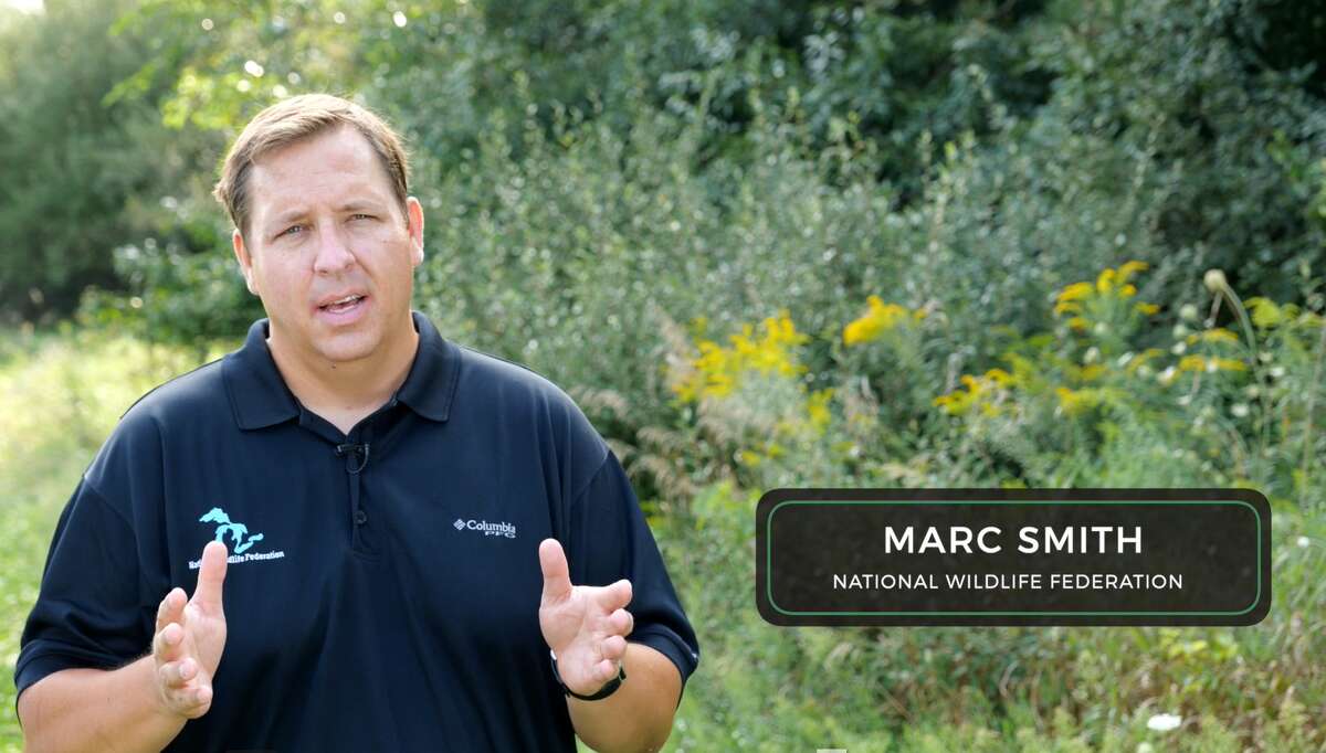 Pictured is Marc Smith, policy director for the Great Lakes Regional Center of the National Wildlife Federation speaking in the film "Changing Seasons."