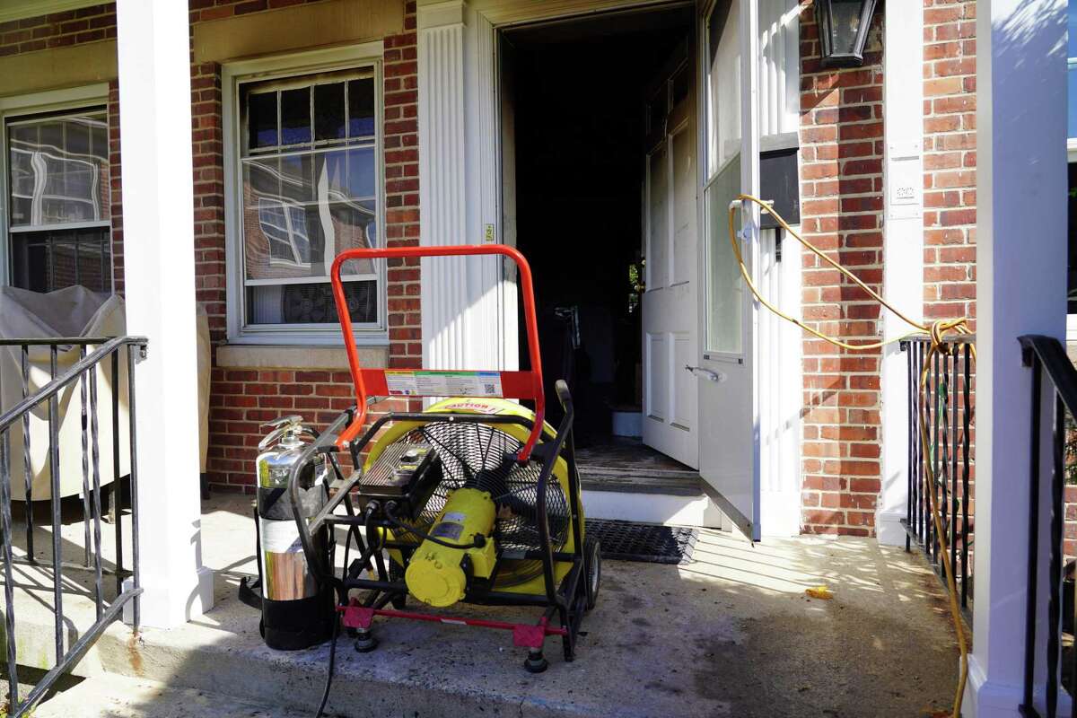 A fire that tore through a townhouse at 194 Park St. in New Canaan on Oct. 21, made it uninhabitable.