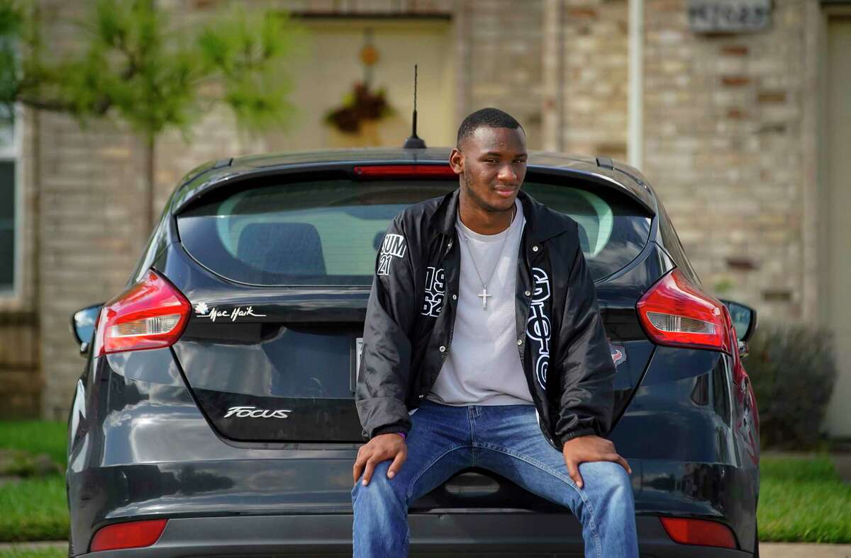 Aaron Armstrong, 20, has been feeling the effects of rising energy prices in his daily commutes from school at Prairie View A&M, where he is studying accounting, to his job at Kohl's in Houston, Wednesday, Oct. 13, 2021, in Houston.