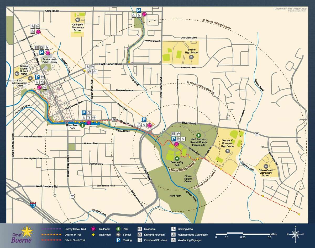 The Boerne Trail System runs through the heart of the city.