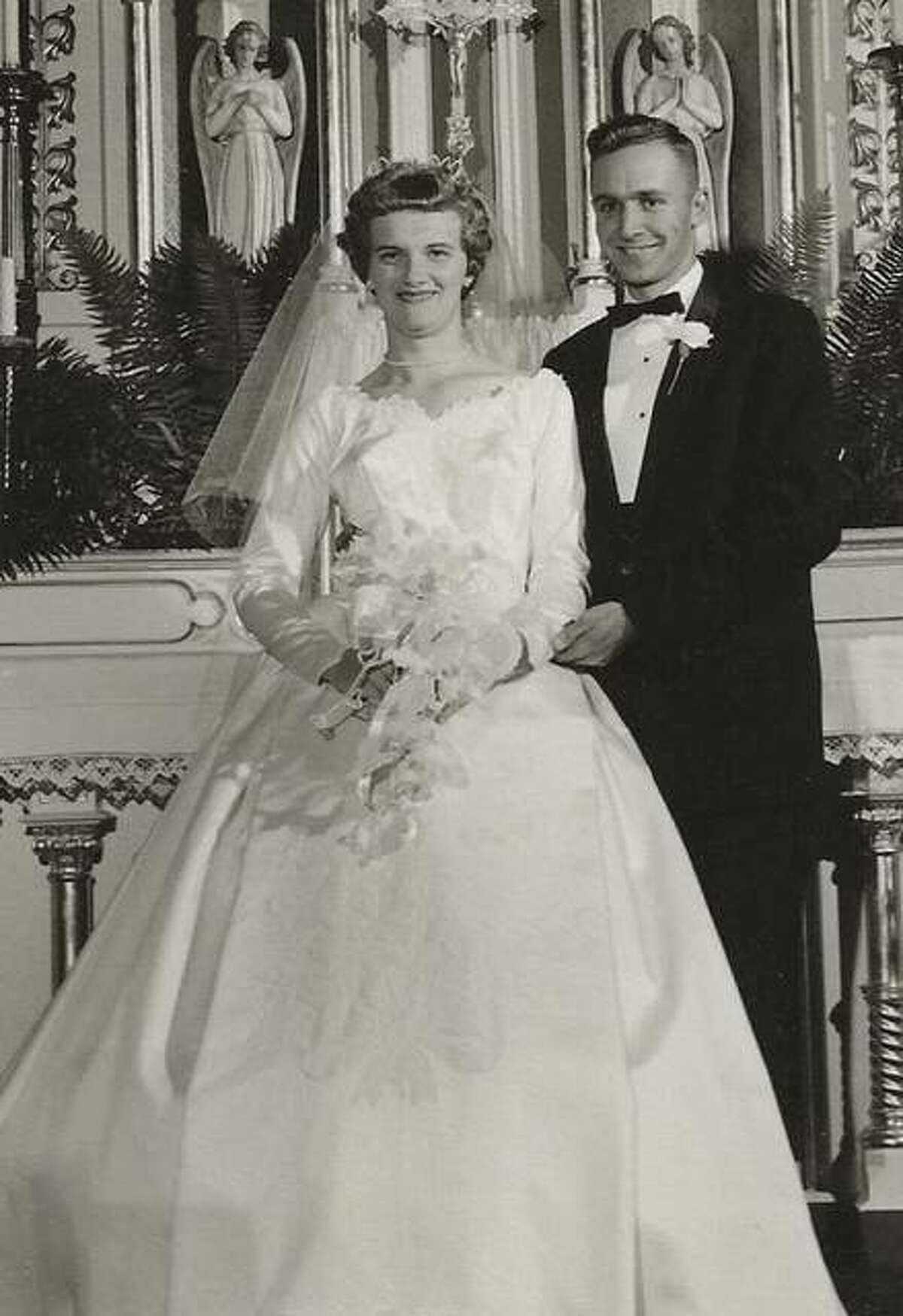 Joseph and Agnes Wegener at their wedding.