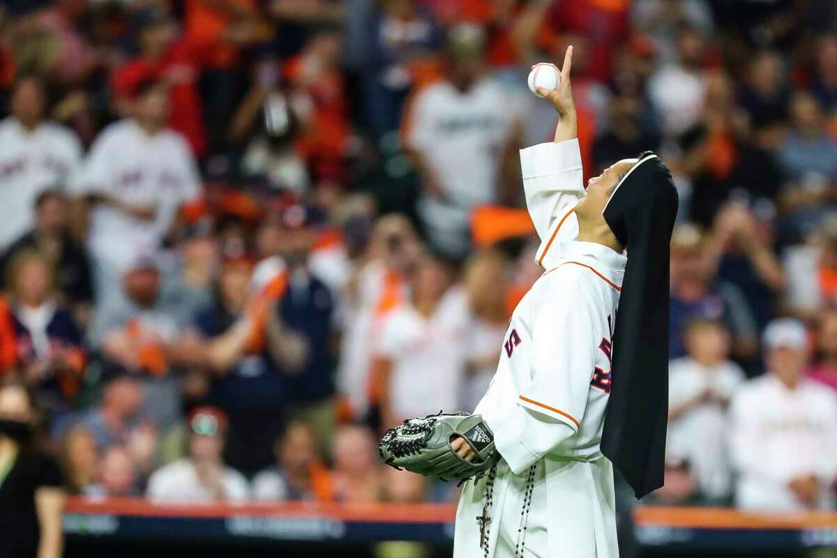 Houston nun throws out first pitch before ALCS win: 'This is our