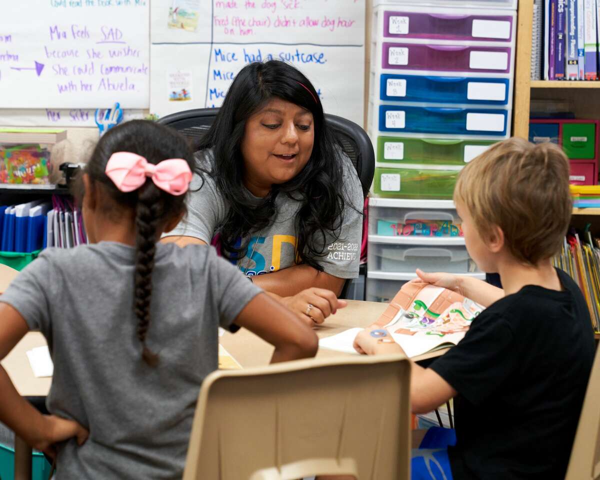Students participate in learning activities during intersession week at Santa Rita Elementary on Thursday. Santa Rita's camping theme featured fun learning spaces and interactive activities. 