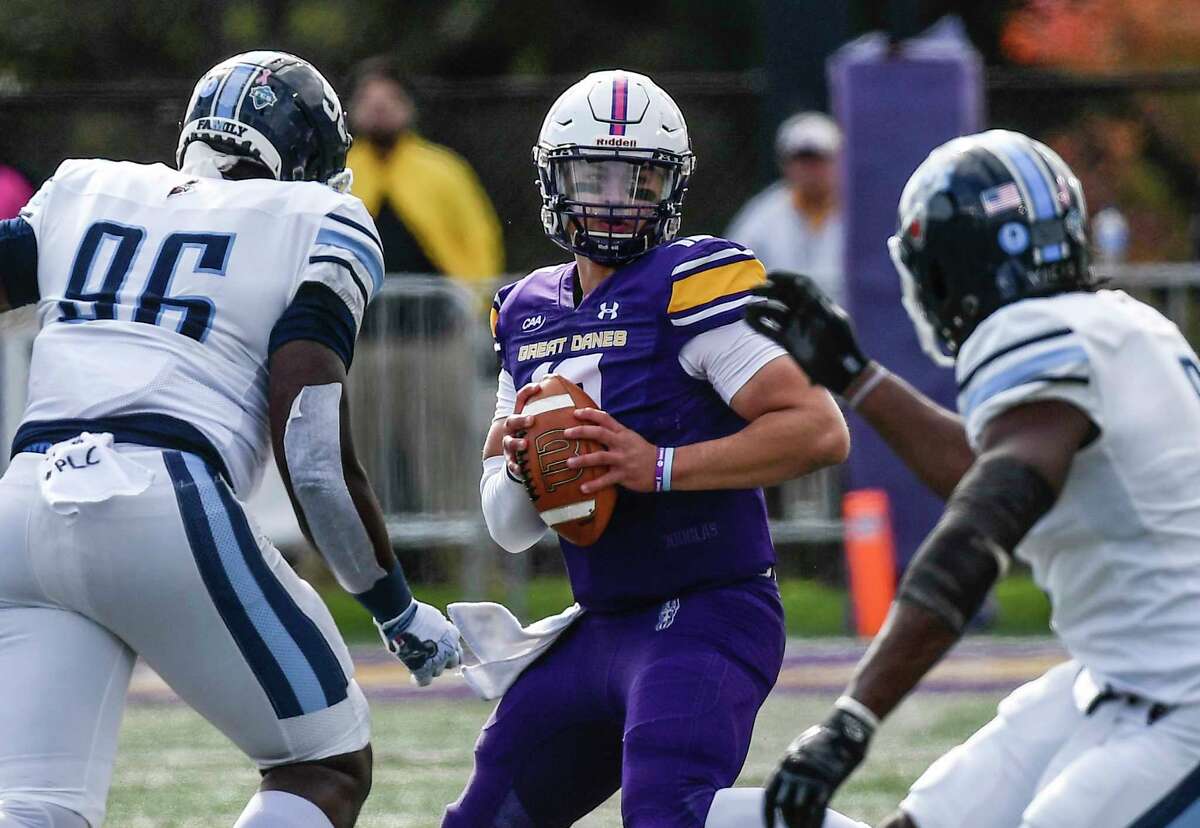 University at Albany quarterback Joey Carino, who backed up Jeff Undercuffler last season, is fighting for the starting job heading into Sunday's Spring Game at Casey Stadium. (Hans Pennink/Special to the Times Union)