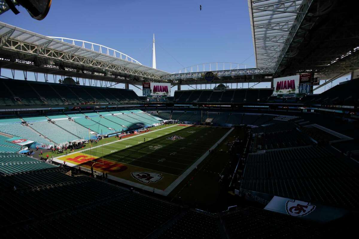 General view of Hard Rock Stadium for the NFL Super Bowl LIV football game in Miami, Florida on Sunday February 2, 2020.