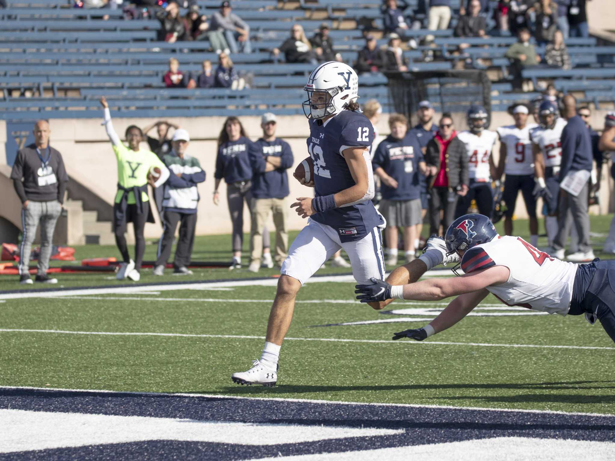 Grooms takes over at quarterback, leads Yale past Penn