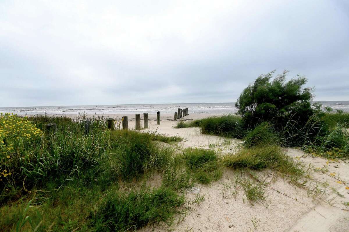 Erosion of the coastline and dunes stretching from McFaddin Beach to nearly High Island will be addressed through coastal restoration grants reveived by Jefferson County. Photo made Wednesday, October 20, 2021 Kim Brent/The Enterprise