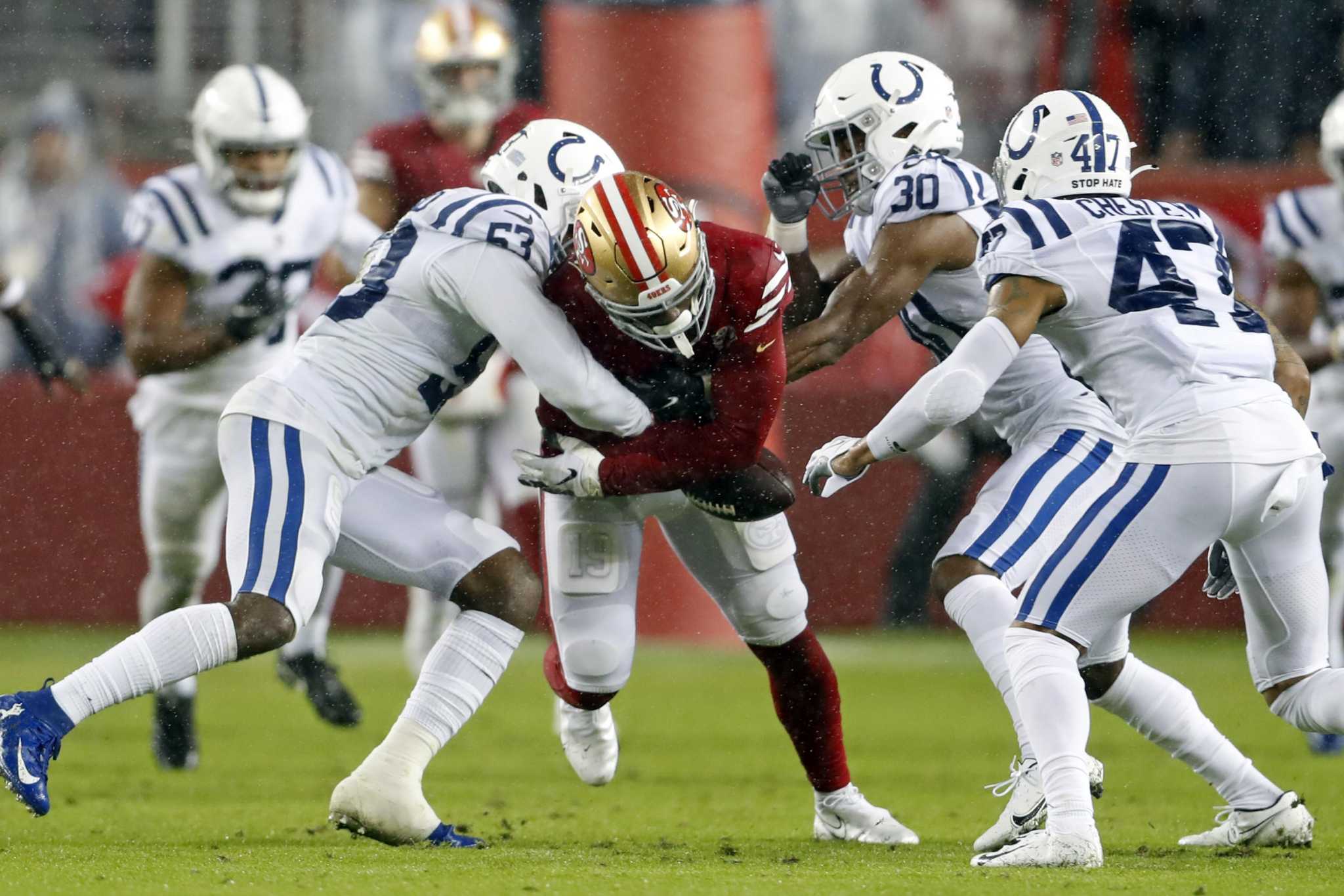 49ers rookie linebacker Reuben Foster makes statement with 14 tackles