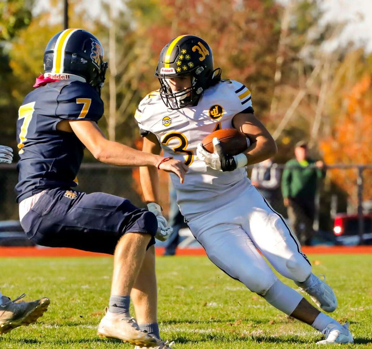Lucas Pincus-Coyle scored a touchdown and caught seven passes in Law's win at RHAM.