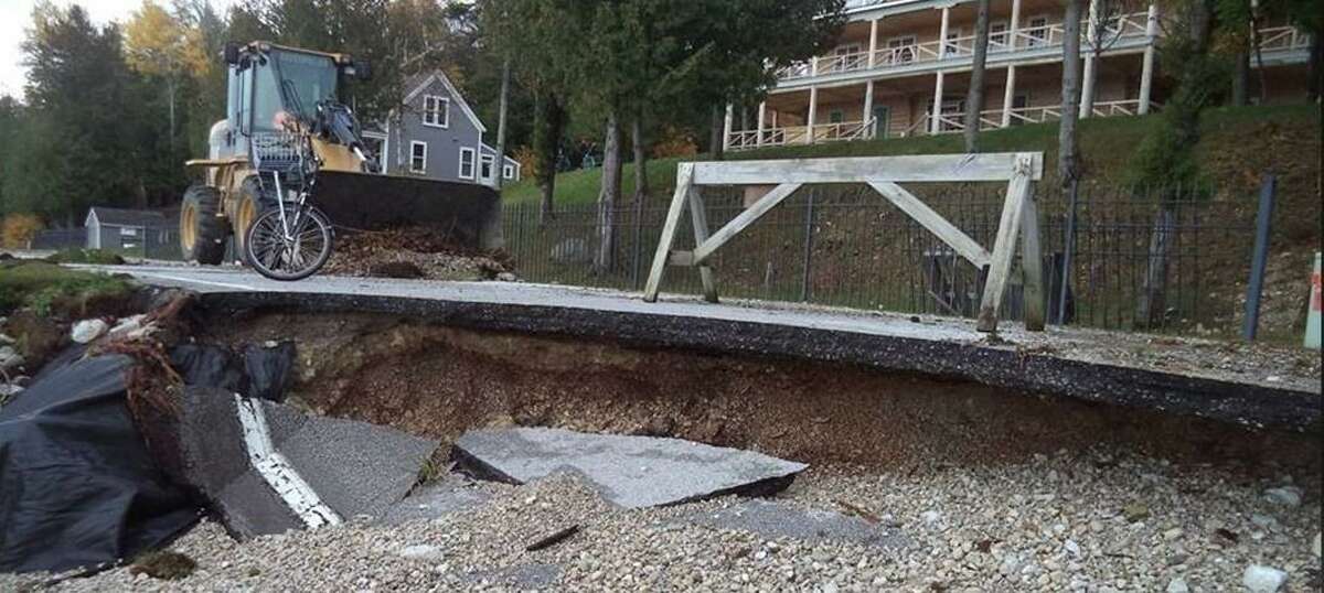 M-185 sustained damage from high water and erosion in the fall of 2019 and winter of 2020.