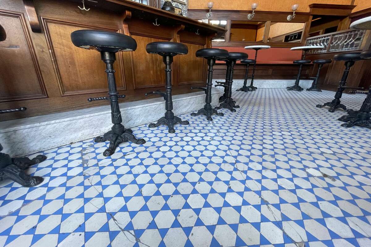 When the space at 155 Columbus Ave. was known as The Albatross, former restaurateur Sam DuVall preserved the bright blue tiles that are still inside Comstock Saloon.
