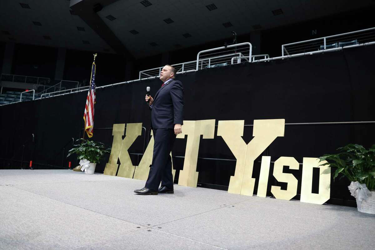 Dr. Ken Gregorski, Katy ISD superintendent, gives a "State of the District" address on Friday, Oct. 22, 2021 in Katy.