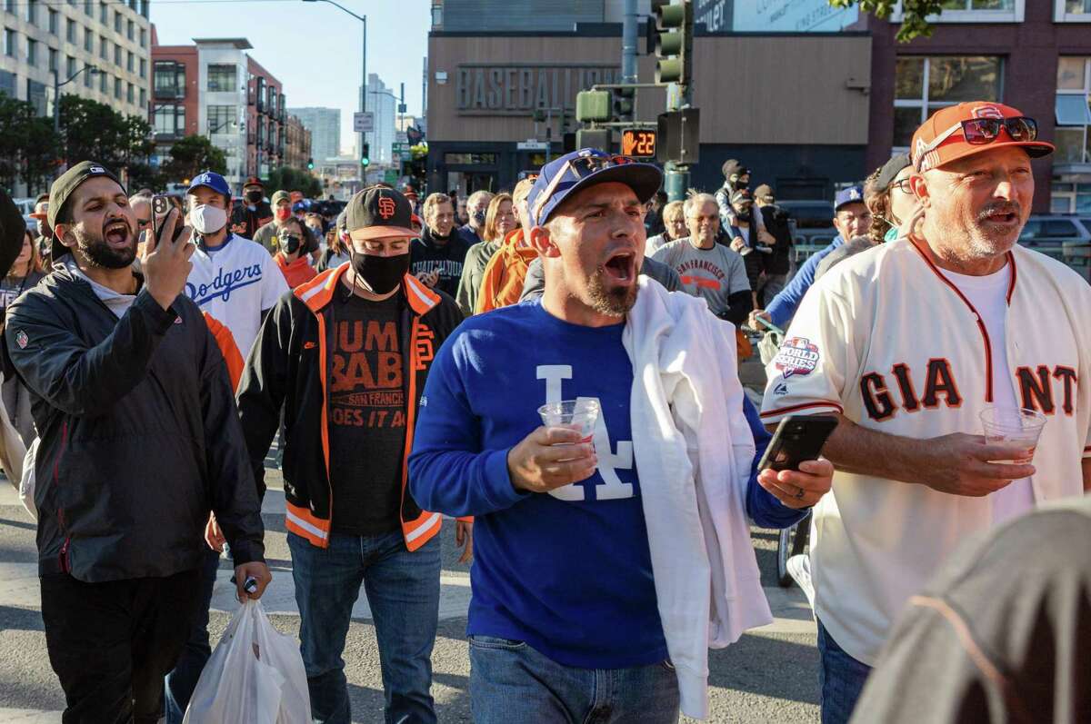 San Francisco Giants fans cheer on World Series champions