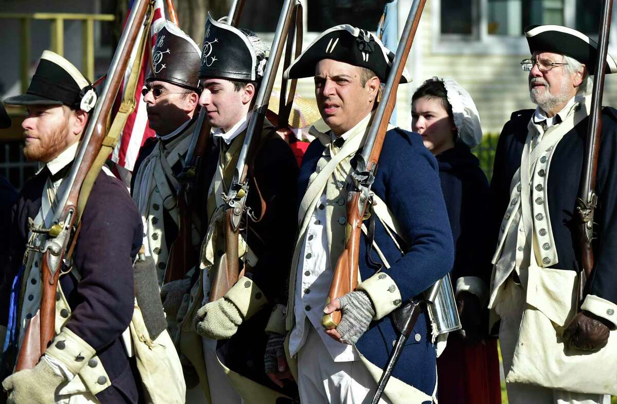 Milford, Connecticut - Saturday, November 9, 2019: The annual Veterans Day Parade Saturday in downtown Milford organized by the Milford Veterans Ceremony and Parade Commission.