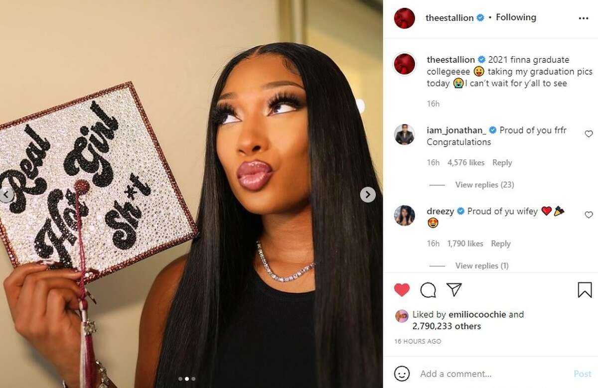 Megan Thee Stallion posted on Instagram about her upcoming graduation from TSU.