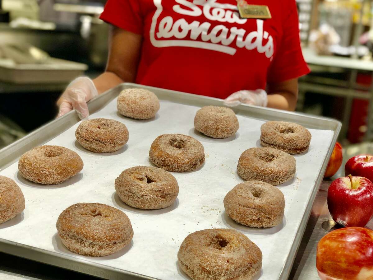 Apple cider donuts are also a popular fall product at Stew Leonard's stores. The grocery chain sells more than 100,000 pounds of donuts each fall across its seven locations.