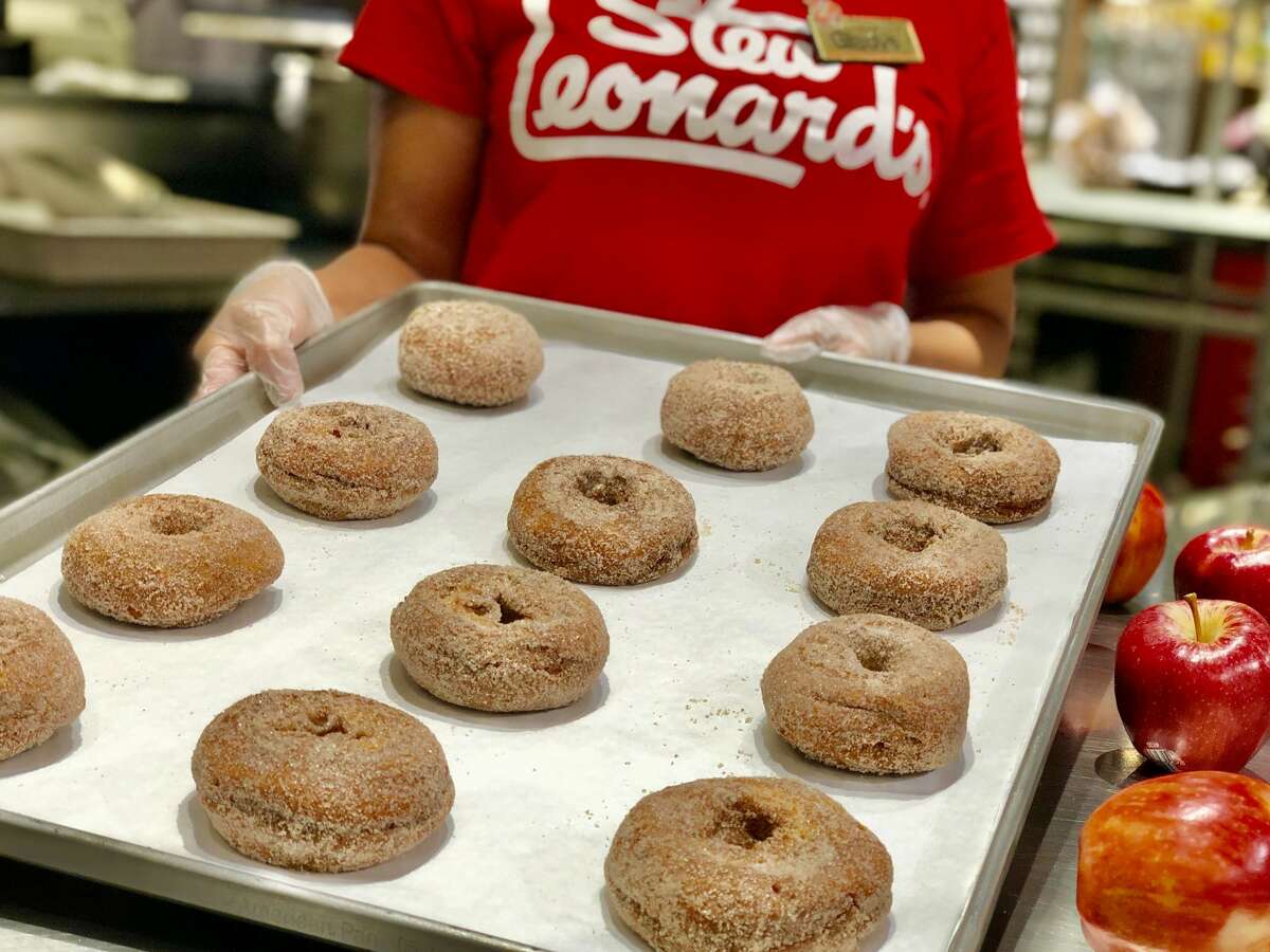 Apple cider donuts are also a popular fall product at Stew Leonard's stores. The grocery chain sells more than 100,000 pounds of donuts each fall across its seven locations. 