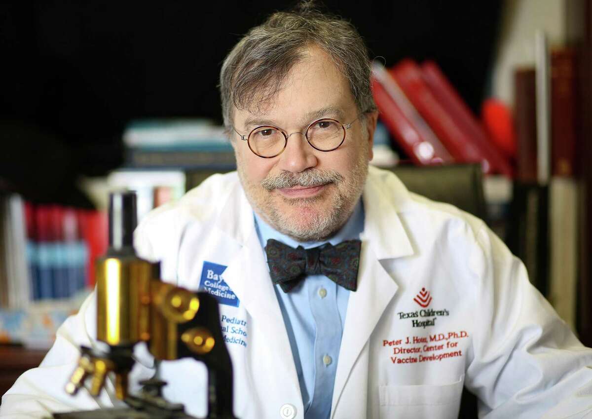Dr. Peter Hotez at his Baylor office in Houston on Thursday, Jan. 28, 2021.