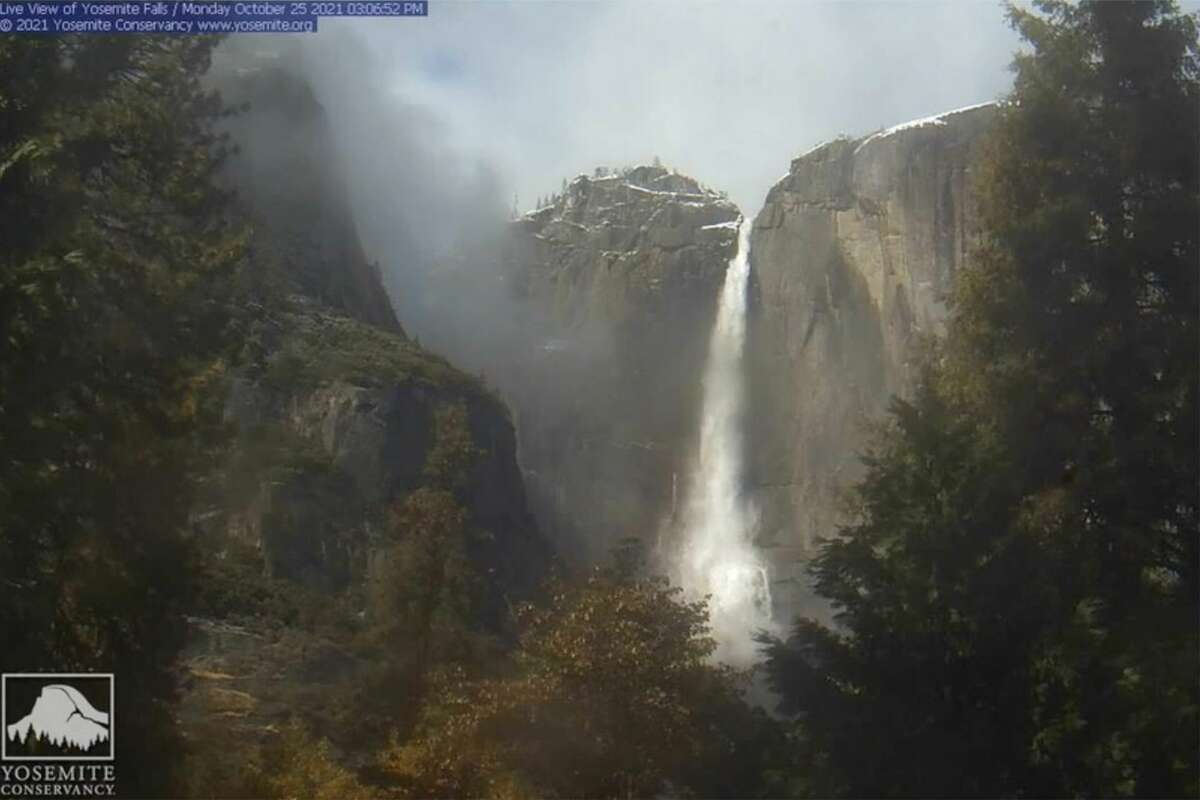 A view of Yosemite Falls on Monday, Oct. 25 after heavy rainfall and snow in Yosemite National Park, CA over the weekend. 