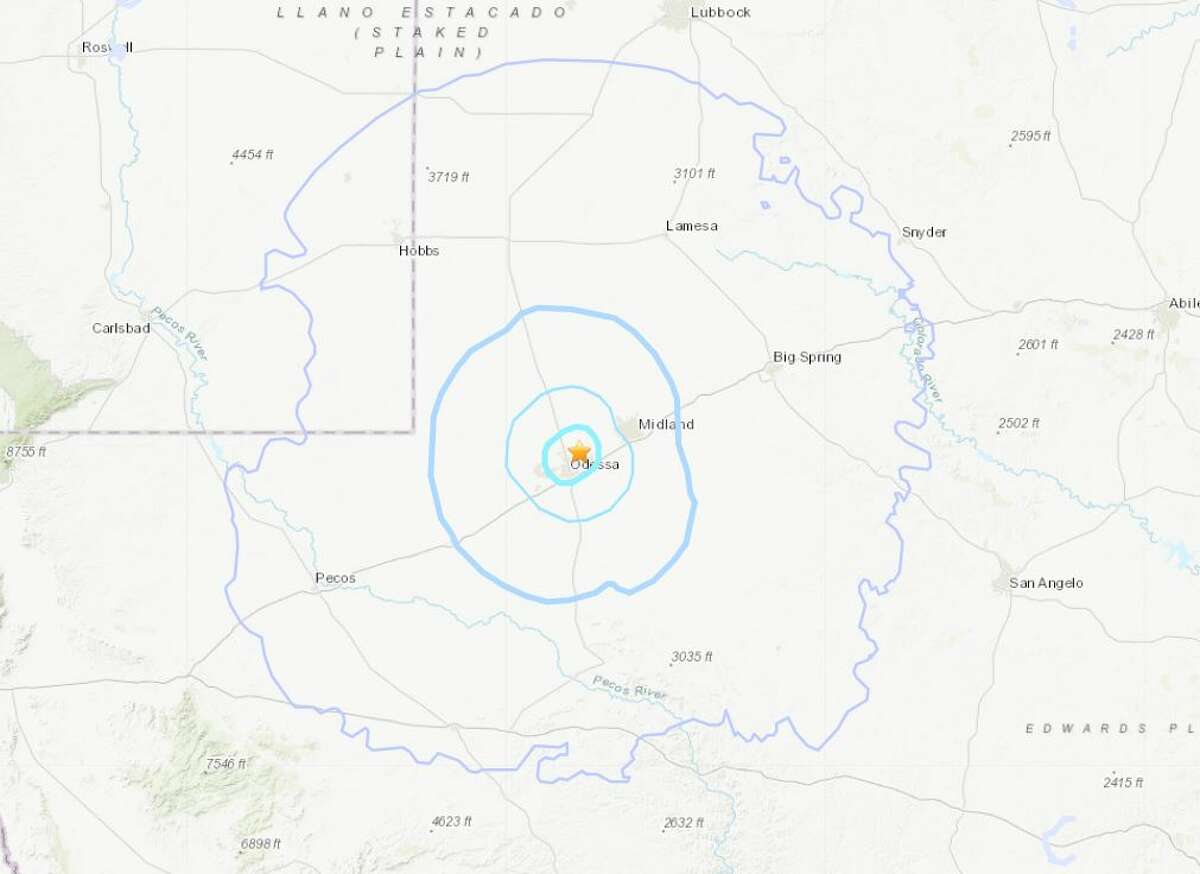 The US Geological Survey reported a 3.6-magnitude earthquake 5.6 miles north northeast of Odessa at 5:03 p.m.    