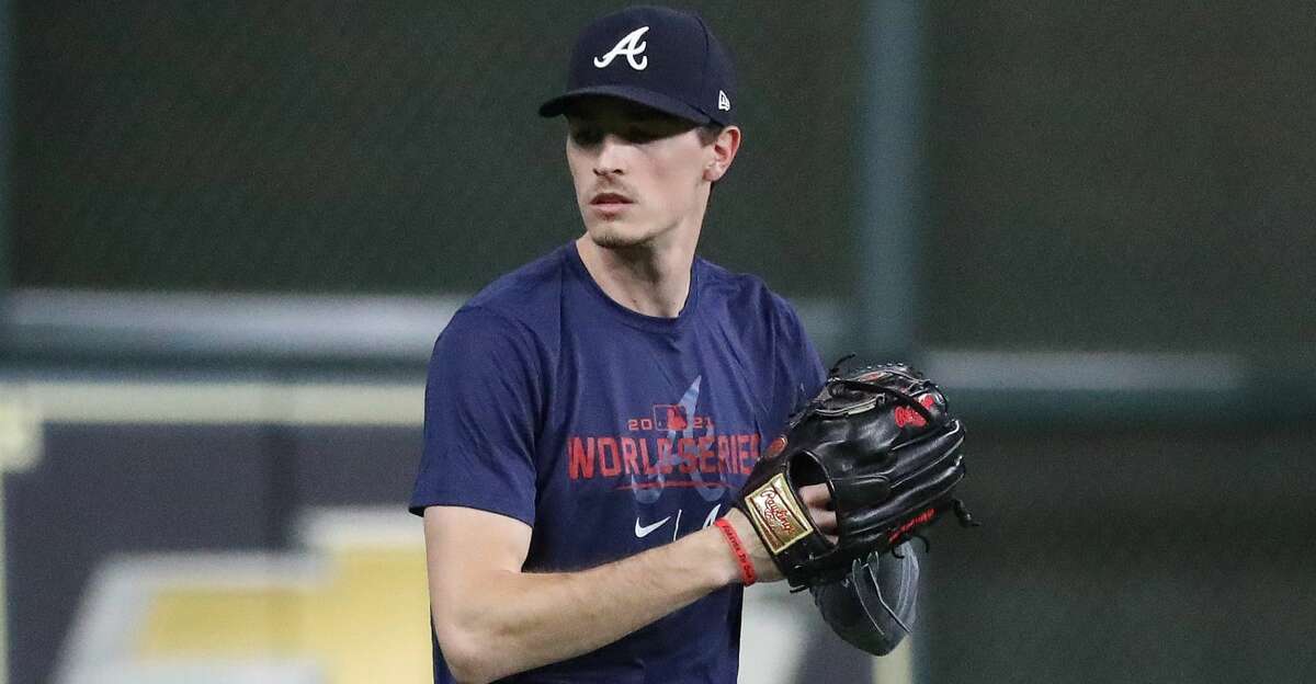 Atlanta Braves pitcher Max Fried during workouts ahead of Game 1 of the World Series at Minute Maid Park, Monday, Oct. 25, 2021 in Houston .