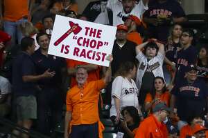 Social media reacts to Braves' tomahawk chop in World Series