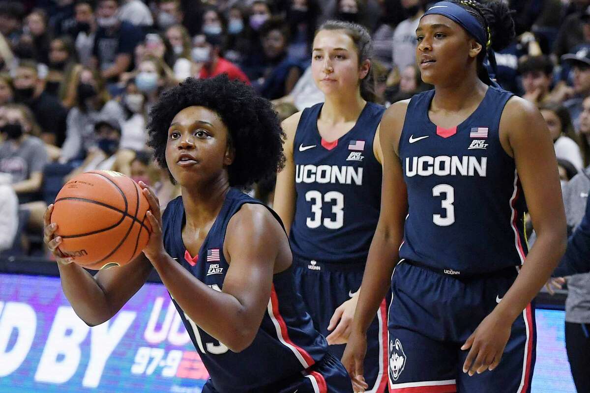 Connecticut's Christyn Williams during UConn's men's and women's basketball teams annual First Night celebration.