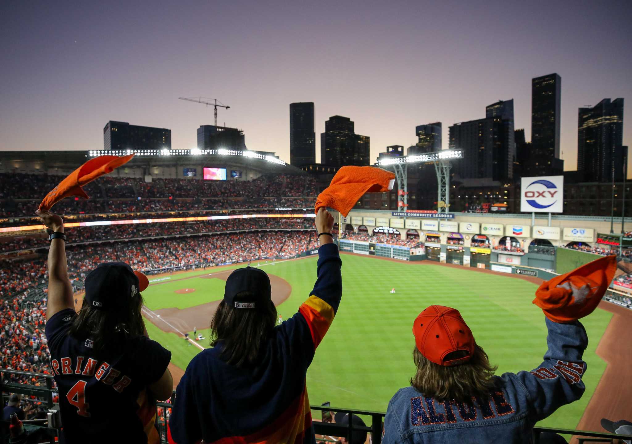 When Minute Maid Park's roof opens, some Astros fans enjoy the air