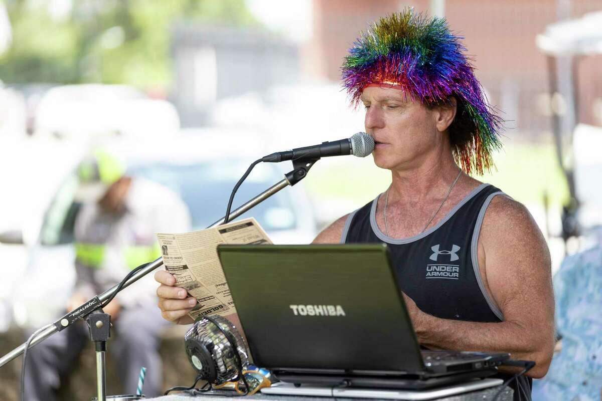 DJ Kevin Smith makes announcements during the City of Montgomery's Summer Water Party, Saturday, July 17, 2021, in Montgomery. The city hopes to host this event annually, as they started in 2019 but were unable to in 2020 due to the COVID-19 pandemic.