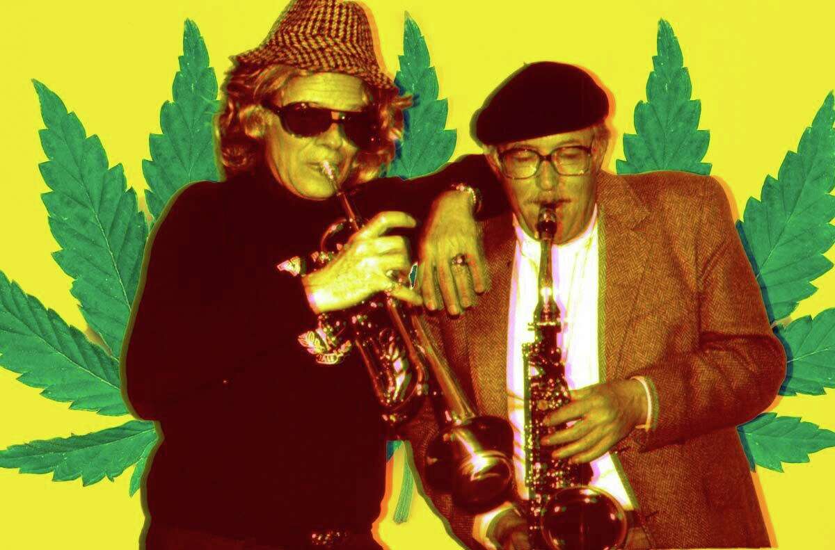 The author (left) and his good friend “Bill,” known jointly (get it?) to jazz aficionados as “The Dynamic Duo.”