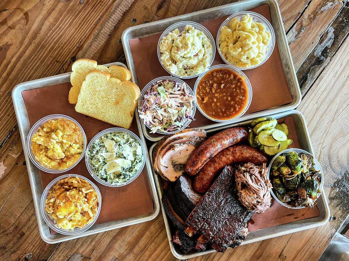 Trays of barbecue and sides at Truth BBQ. The Brenham-based restaurant -- with a second location in Houston -- announced that it will have a food pop-up at Marburger Farm Antique Show Oct. 25-29.