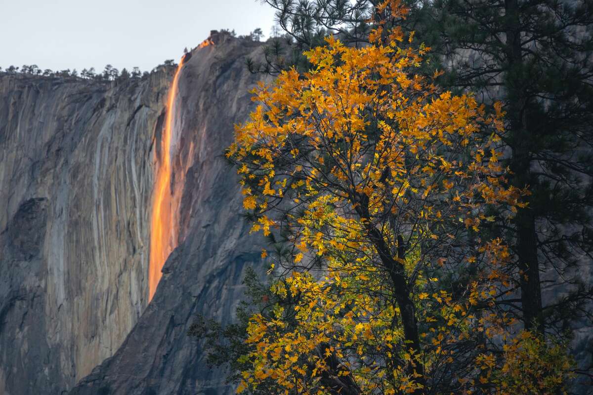 A glimpse of the rare October firefall.