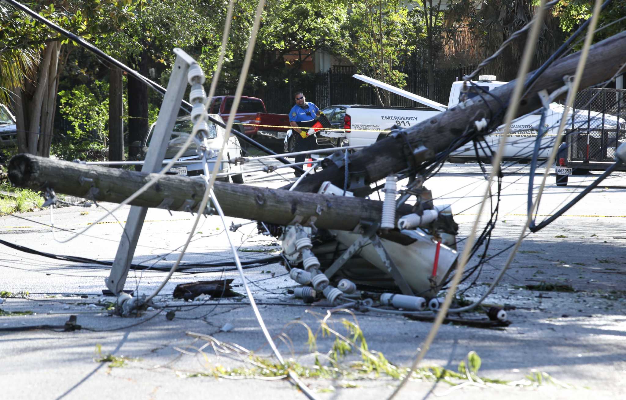 Power Slowly Returning After Strong Winds Whip The Houston Region