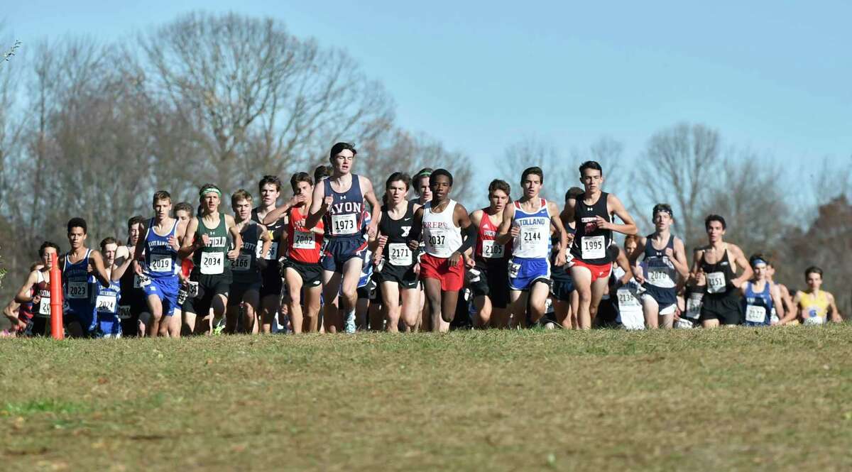 Manchester, Connecticut -Wednesday, November 1, 2019: The CIAC Boys Cross Country Open Championship Friday at Wickham Park in Manchester.