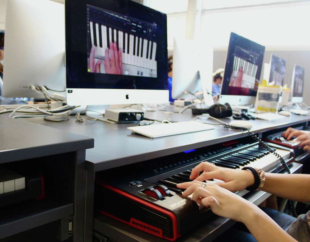 Students get to work in the Electronic Music Composition and Studio Production, a class that has been offered since 1967 at Greenwich High.