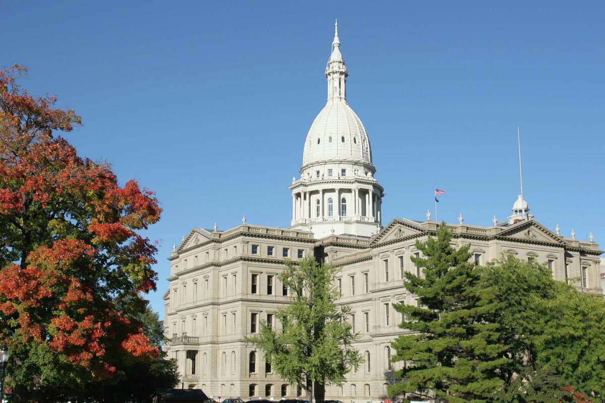 The exterior of the State Capitol in Lansing. (Photo by: Jeffrey Greenberg/Universal Images Group via Getty Images)