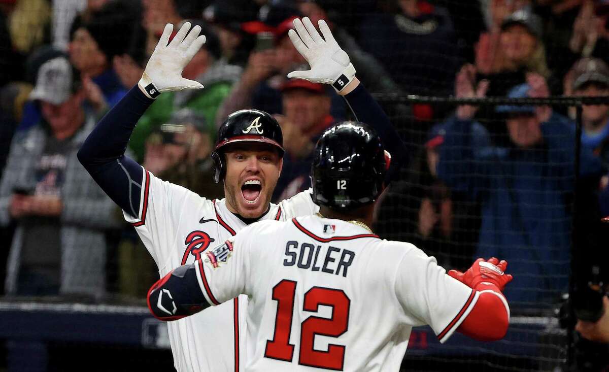 World Series: Jorge Soler hits historic home run as Atlanta Braves beat  Houston Astros in Game 1