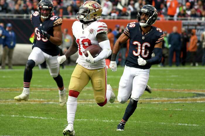 San Francisco 49ers running back Tyrion Davis-Price (32) runs against the  Seahawks during an NFL football game in Santa Clara, Calif., Sunday, Sept.  18, 2022. (AP Photo/Josie Lepe Stock Photo - Alamy